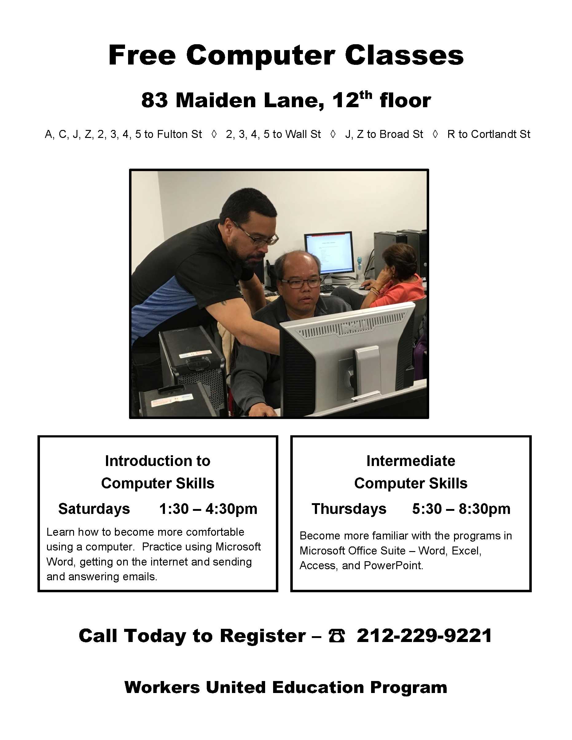 Free Computer Classes – UNITE HERE Local 100