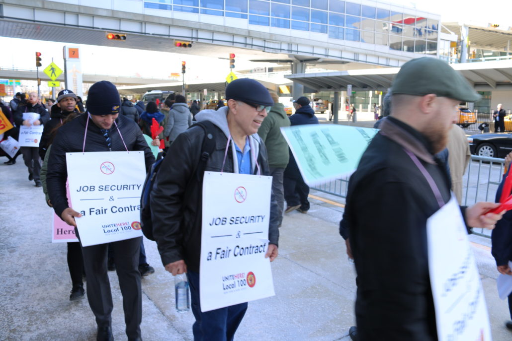JFK Workers Rally for a Fair Contract and Job Security UNITE HERE